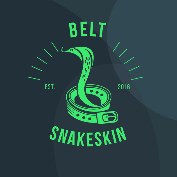 Logo correa de piel de serpiente. Accesorios de cuero. Piel de serpiente. Logotipo del vector
 - Vector, Imagen