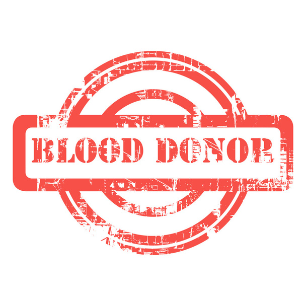 Carimbo grunge vermelho doador de sangue usado
 - Foto, Imagem