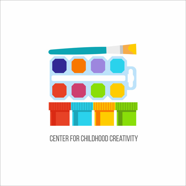 Логотип дитячого центру. Векторна ілюстрація на білому фоні
 - Вектор, зображення
