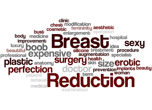 Breast Reduction, word cloud concept 6 - Photo, Image