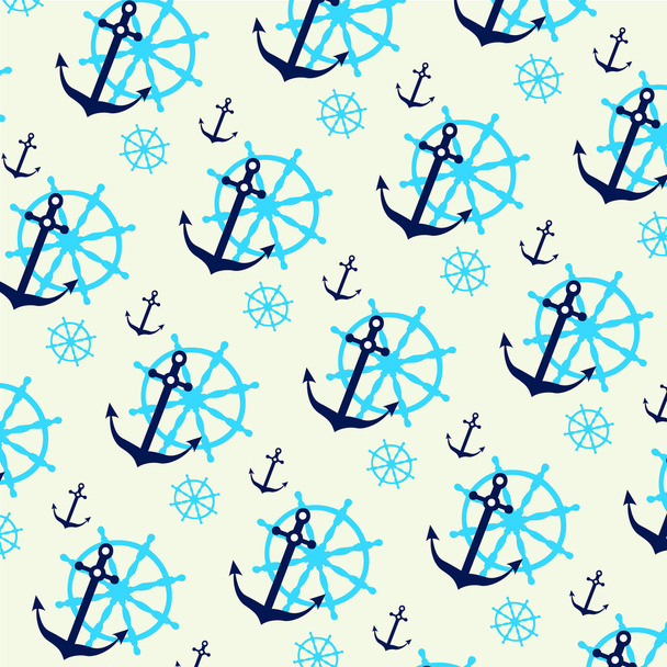 Seamless vector pattern with anchors. - Vector, Image