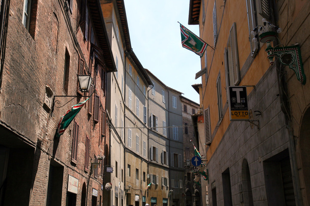 Vista rua, Siena, Itália
 - Foto, Imagem