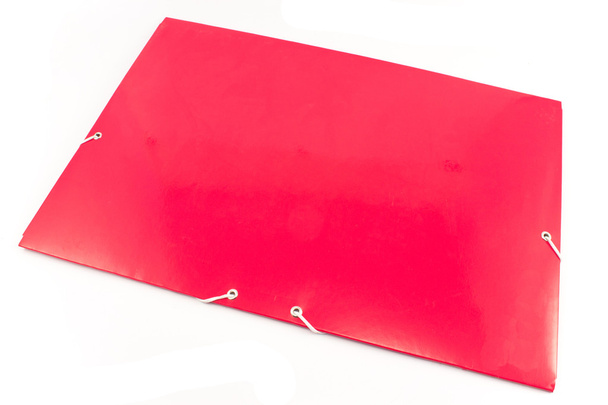 Folderu duży portfel czerwony na białym tle - Zdjęcie, obraz