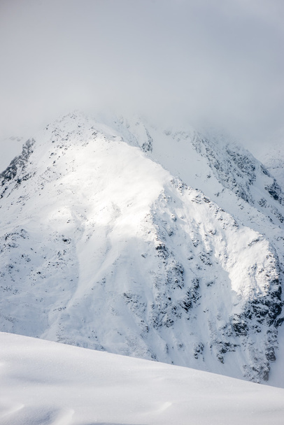 cumes de montanha no inverno cobertos de neve
 - Foto, Imagem