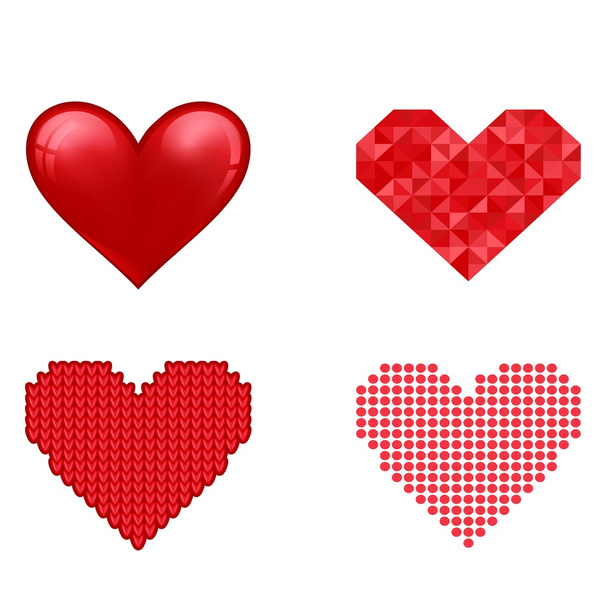 rotes Herz-Vektorsymbol - Vektor, Bild