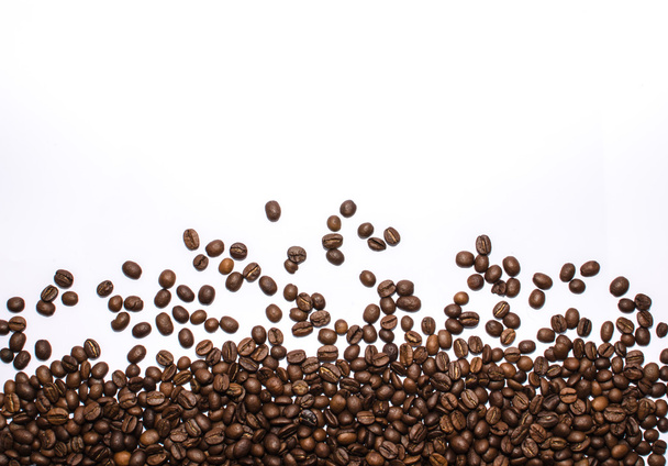Coffee beans on white. - Zdjęcie, obraz