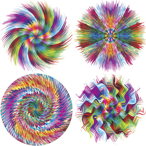 Набор абстрактных цветовых взрывов
 - Вектор,изображение
