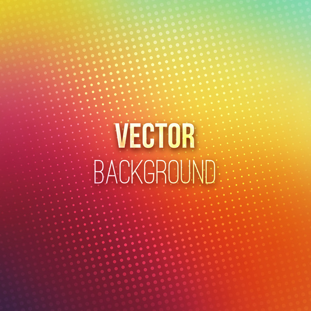 Colorful Blurred Background With Halftone Effect - Vetor, Imagem