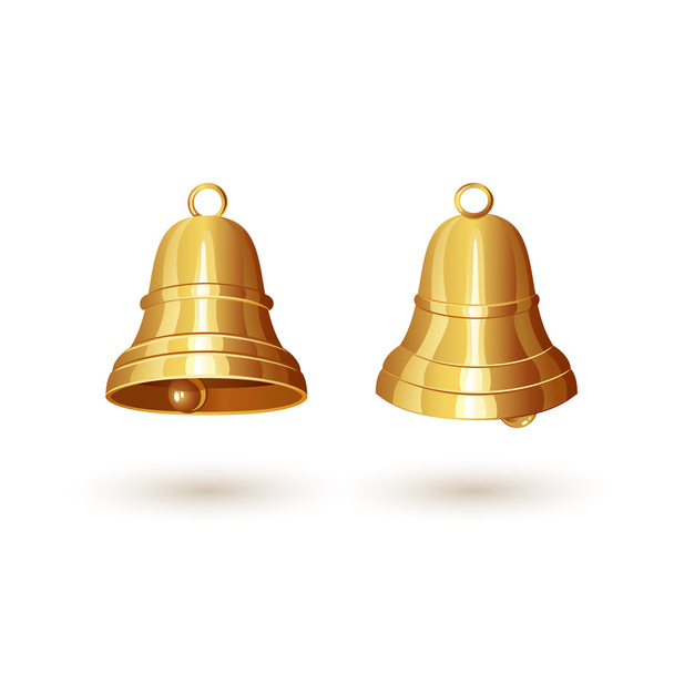 Two golden bells - Vettoriali, immagini