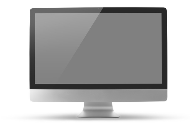 Computer monitor isolated on white with clipping path - Photo, Image
