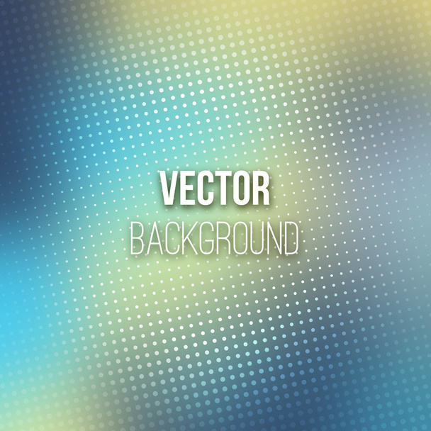 Blue Blurred Background With Halftone Effect - Vector, imagen