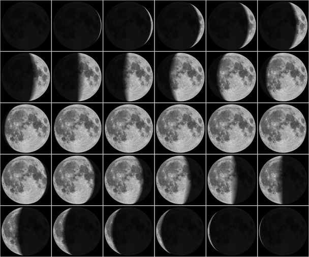 Moon 30 day phases - Photo, Image