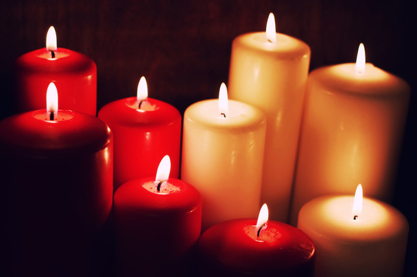 μακροεντολή κερί ελαφρύ σύνολο - Φωτογραφία, εικόνα