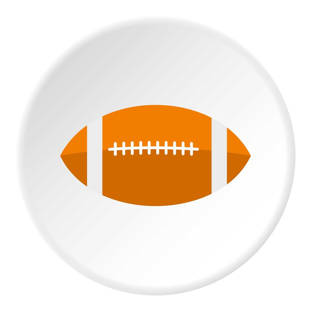 Rugby ball icon, flat style - Vector, Imagen