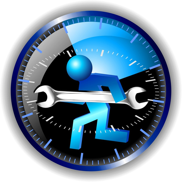 24-Stunden-Wartung Logo - Vektor, Bild