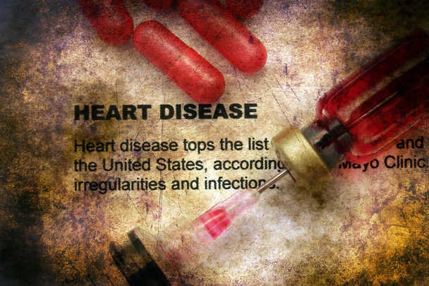 Concept de grunge des maladies cardiaques - Photo, image