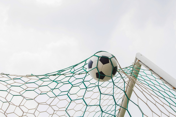 Futebol gol netting pano de fundo do céu
 - Foto, Imagem