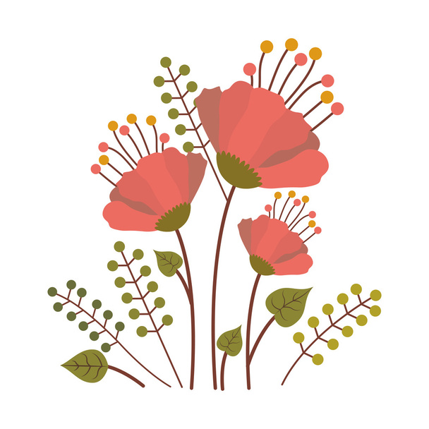 pink flower design - ベクター画像