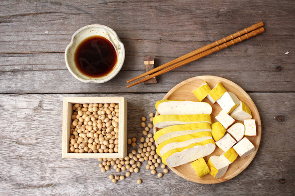 Tofu with soy beans sauce - Valokuva, kuva