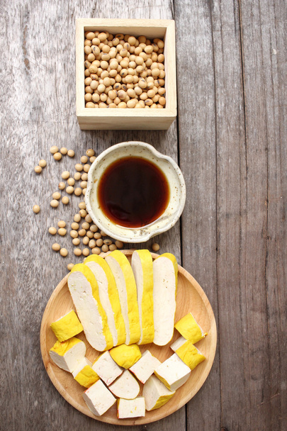 Tofu with soy beans sauce - Foto, Bild