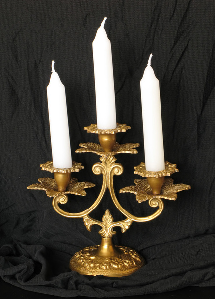 Candlestick with three candles - Foto, afbeelding