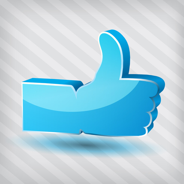 "Like" vector symbol on a stripped background - Vecteur, image