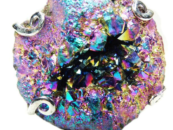 cristal cuarzo aura titán geoda cristales geológicos
  - Foto, imagen