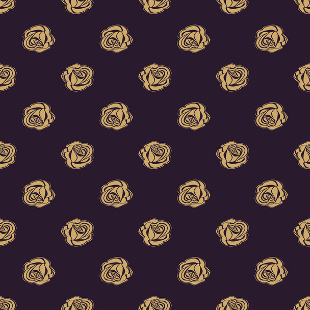 Seamless pattern Bud roses. - Vector, afbeelding