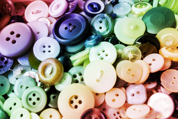Old Colorful Buttons Detail - Φωτογραφία, εικόνα