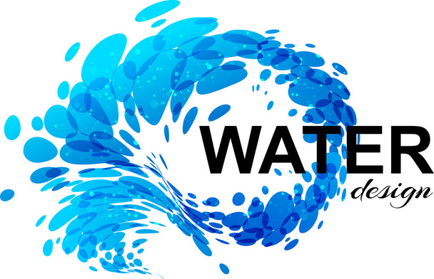 Splash water, design element - Διάνυσμα, εικόνα
