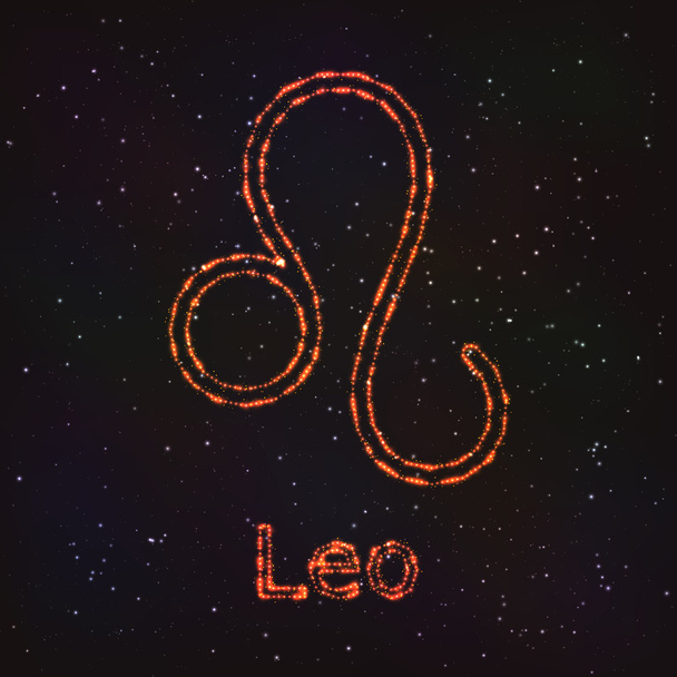 Astrology Shining Symbol. Zodiac Leo. - ベクター画像