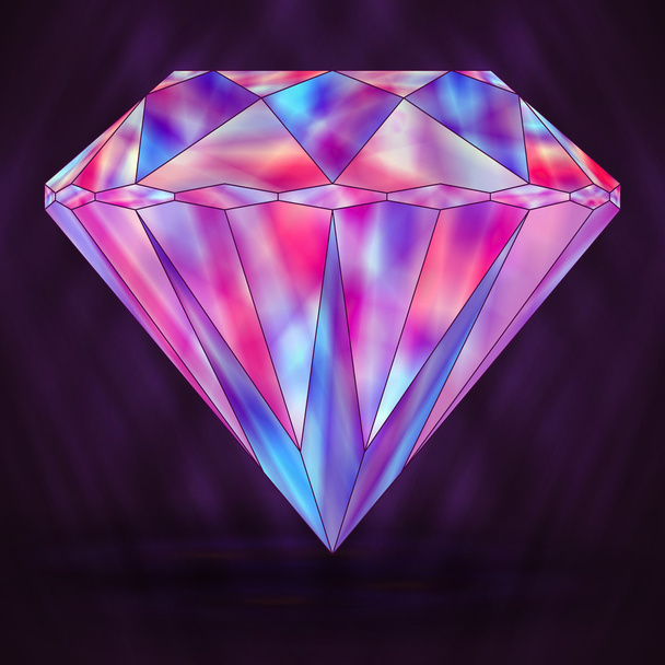 Sign Colorful Purple Pink Crystal.  - Vector, Imagen