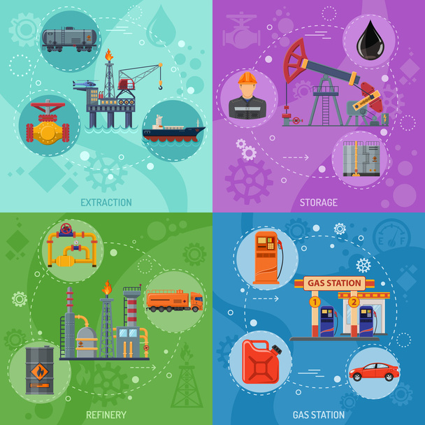Oil industry Banners - Vector, Image