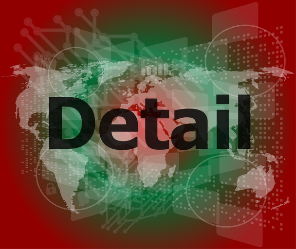 The word detail on digital screen, business concept - Photo, image