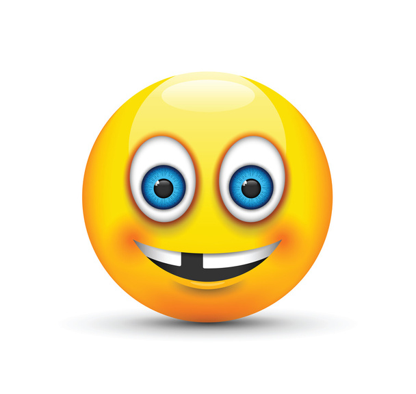 een tandeloze emoji - Vector, afbeelding
