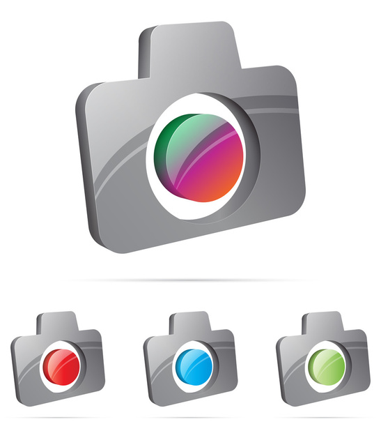3d camera icon - Вектор, зображення