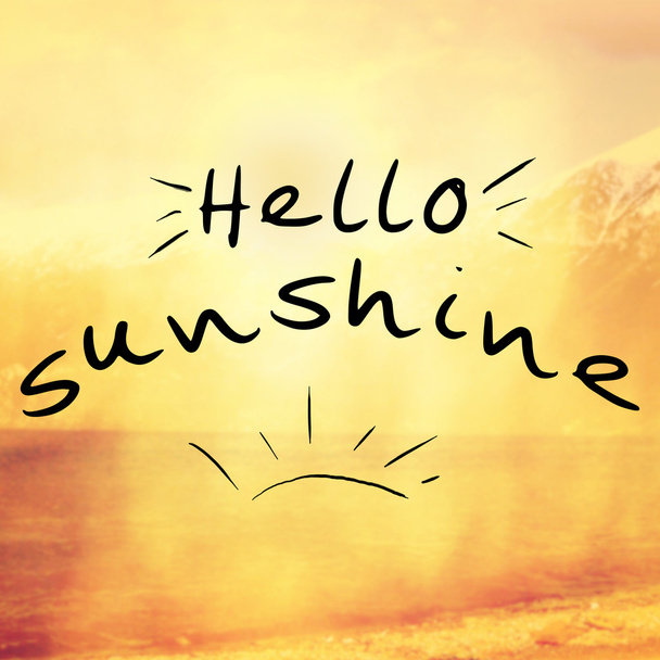 Hello sunshine quote background  - Φωτογραφία, εικόνα