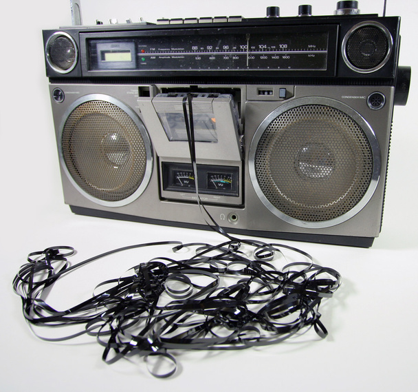 tape spewing boombox - Photo, Image