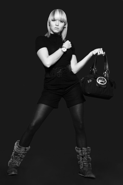 Model with a bag - Photo, image