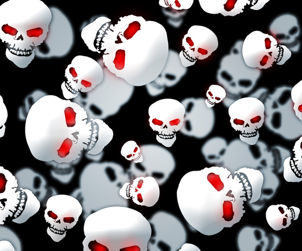 Halloween skulls tmavé pozadí - Fotografie, Obrázek