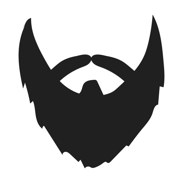 Mans beard icon in black style isolated on white background. Beard symbol stock vector illustration. - Vektor, kép