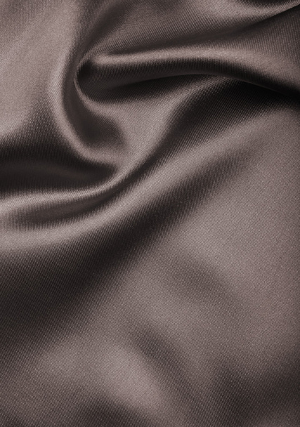 Smooth elegant brown silk or satin texture as abstract backgroun - Fotoğraf, Görsel
