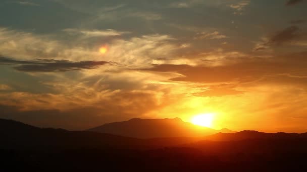 piękny zachód słońca timelapse - Materiał filmowy, wideo
