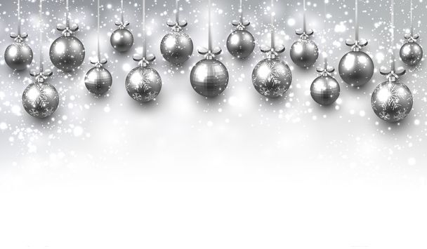 New Year background with Christmas balls. - Вектор,изображение