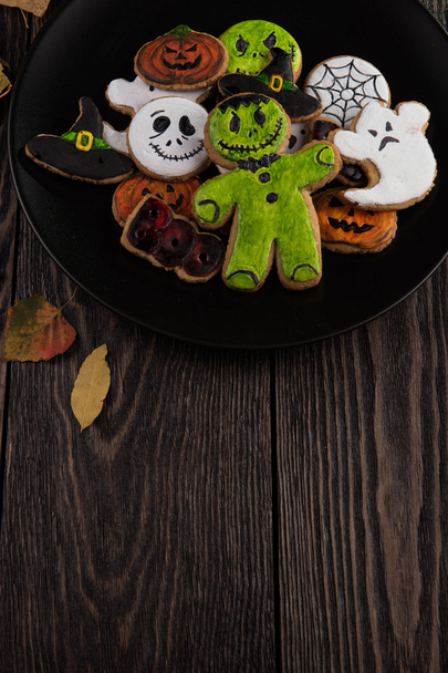 Galletas caseras deliciosas de jengibre para Halloween - Foto, imagen