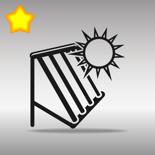 black Solar Hot Water System Icon button logo symbol concept high quality - Vektor, obrázek