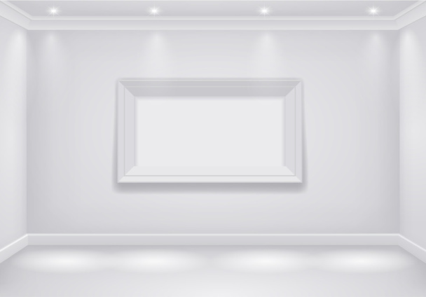 白い部屋のインテリア - ベクター画像