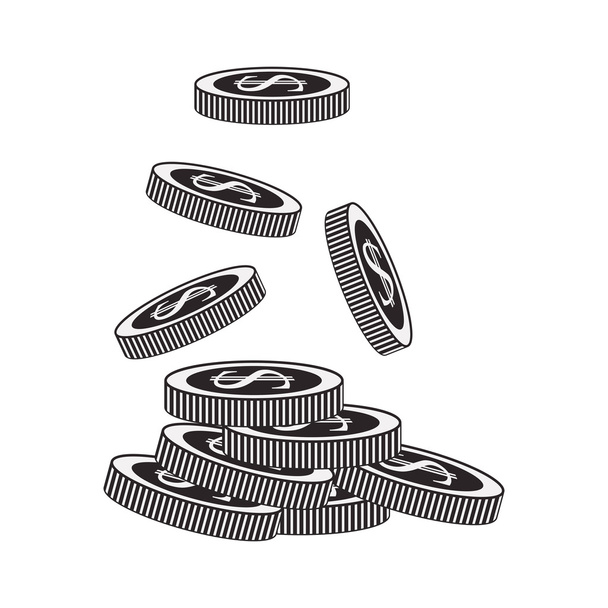 Ikona monet pieniężnych - Wektor, obraz