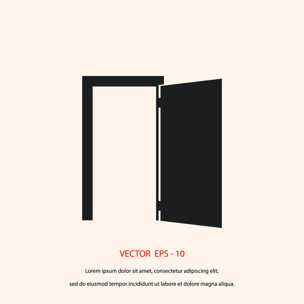 Двері значок вектор
 - Вектор, зображення