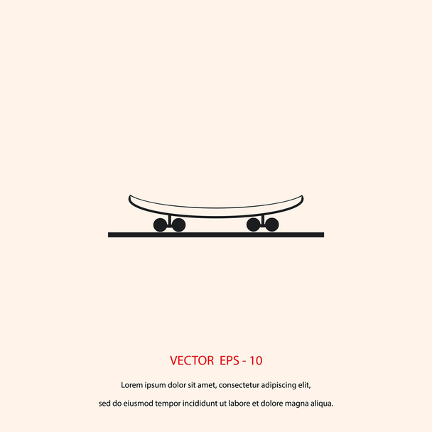 icon of skateboard - Vector, Image